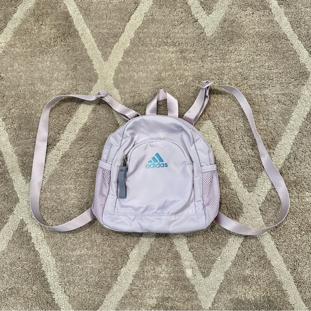 NWOT Adidas Linear 3 Mini Backpack Light Purple / Lilac